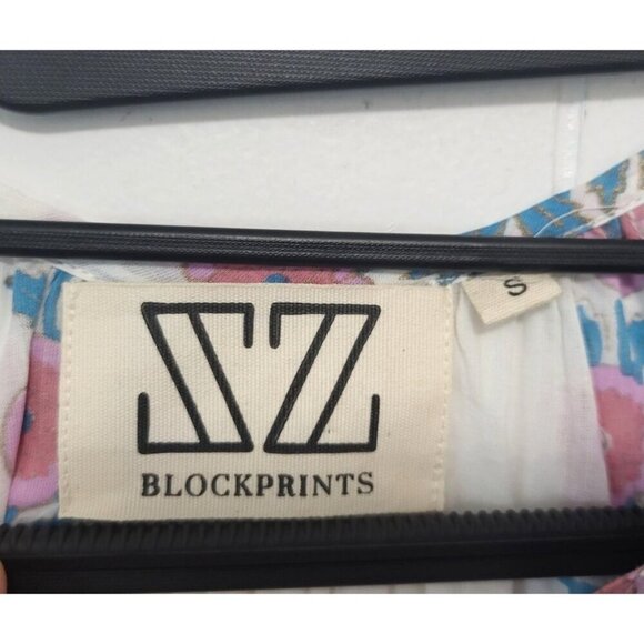 SZ Blockprints x Tuckernuck Priya Cotton Tiered Mini Dress Boho Floral - Picture 10 of 12